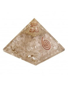 Pyramide en Quartz - Résine Orgonite avec Spirale